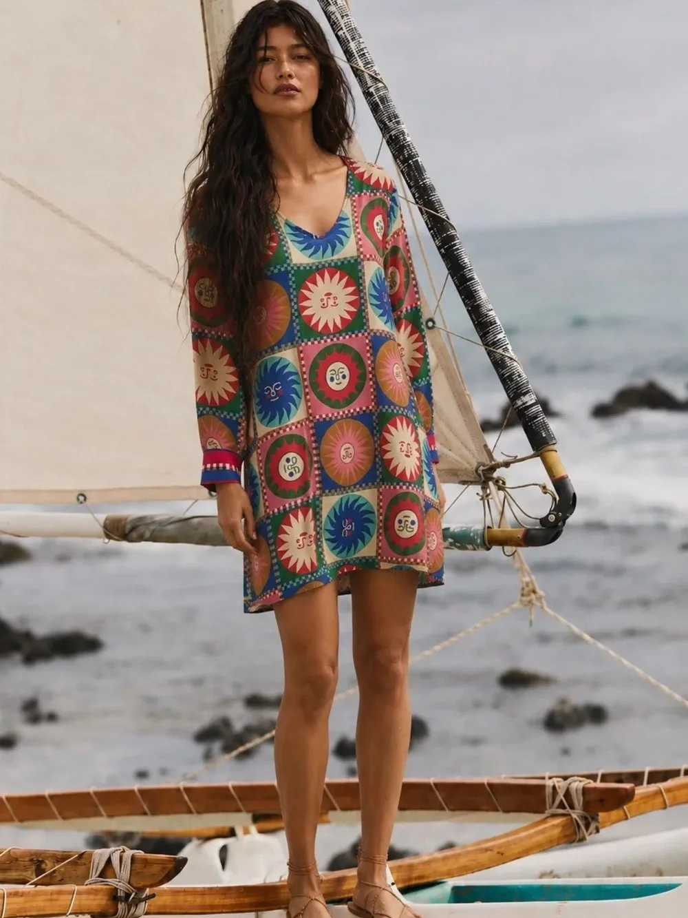 Johnny Was Lionora V-Neck
Silk Swing Dress - Picture 3 of 6